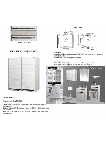 Zidna komoda 60x70 Ibica Zidna komoda 60x70 Ibica